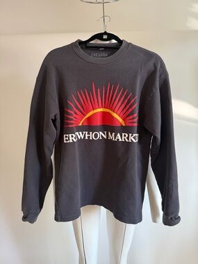Erewhon & cactus plant Market Waffle Knit Crewneck
